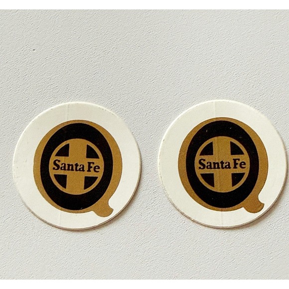 Other - Vintage Santa Fe Railroad Stickers Set Of Two. 1.5" Tall